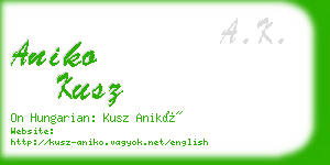 aniko kusz business card